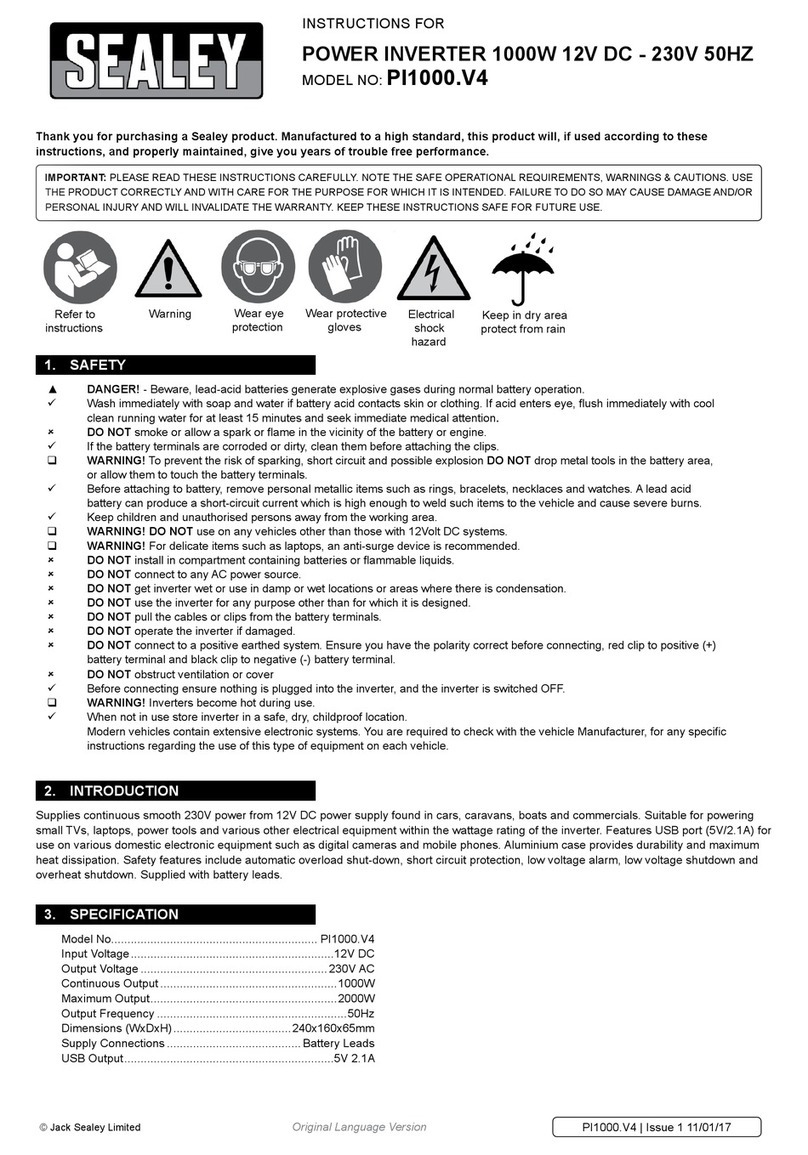 Sealey PI1000.V4 Instructions for use