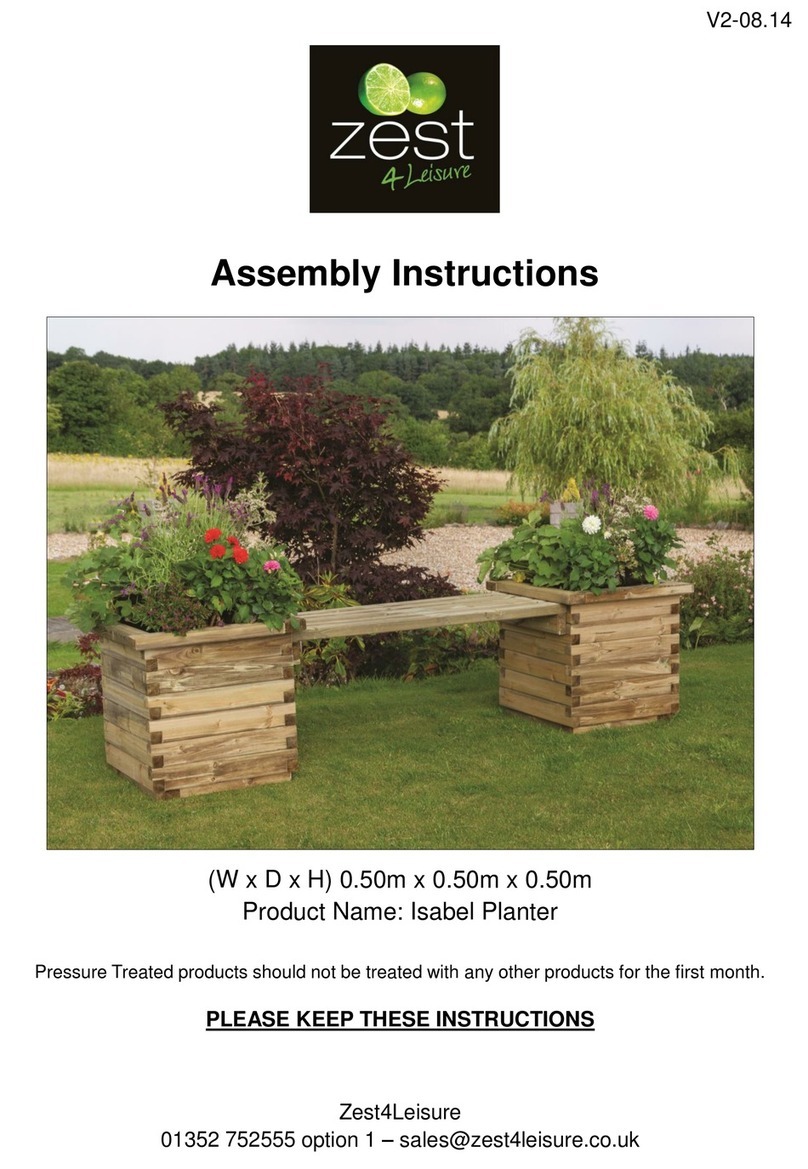 Zest 4 Leisure Isabel Planter User manual Zest 4 Leisure Isabel Planter User manual