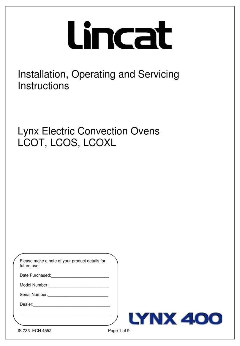 Lincat Lynx 400 Installation, operating and servicing instructions