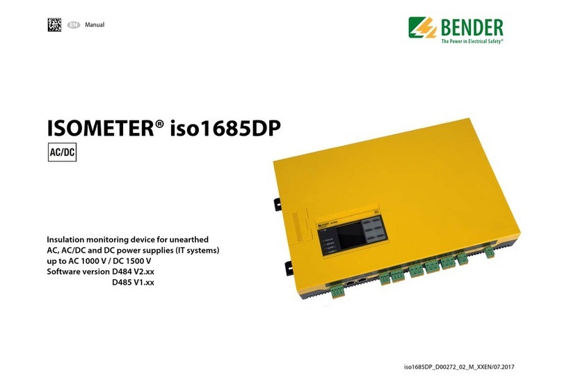 Bender ISOMETER iso1685DP User manual Bender ISOMETER iso1685DP User manual