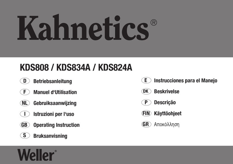 Weller Kahnetics KDS808 operating instructions