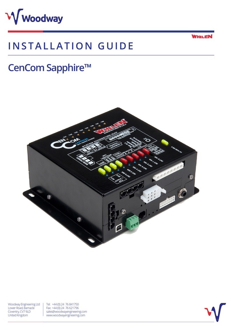 Woodway Whelen CenCom Sapphire installation guide Woodway Whelen CenCom Sapphire installation guide