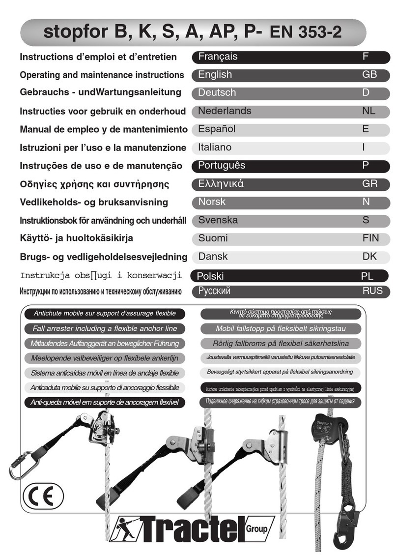 Tractel stopfor B Operating and maintenance instructions