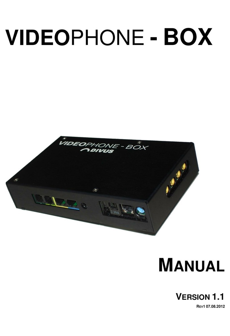 Divus VIDEOPHONE - BOX manual