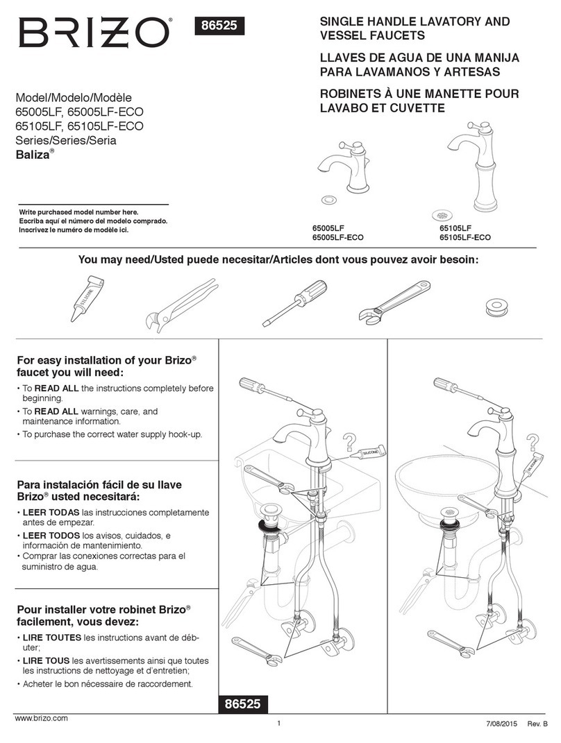 Brizo Baliza 65005LF User manual