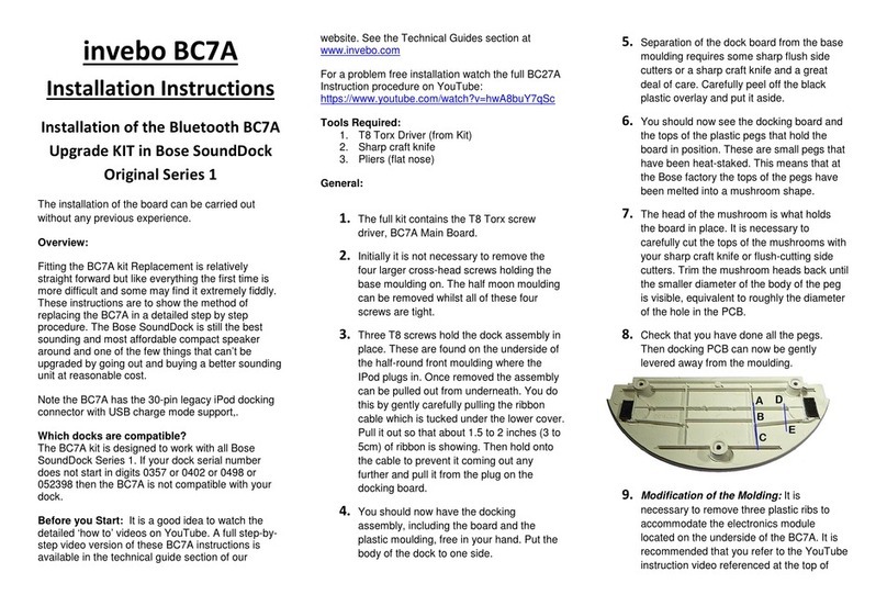 invebo BC7A installation instructions