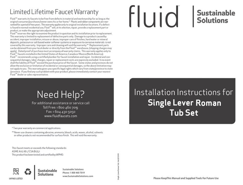 Sustainable Solutions Fluid F2002B installation instructions