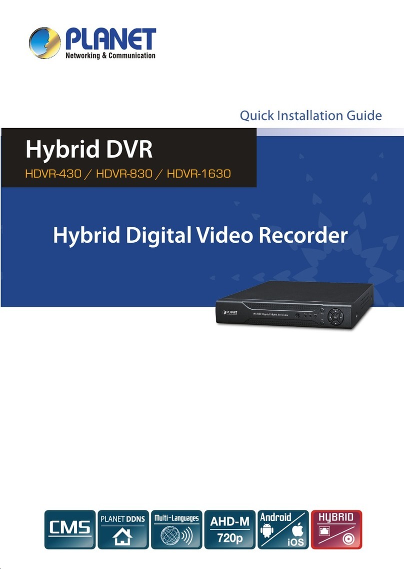 Planet HDVR-430 Quick installation guide