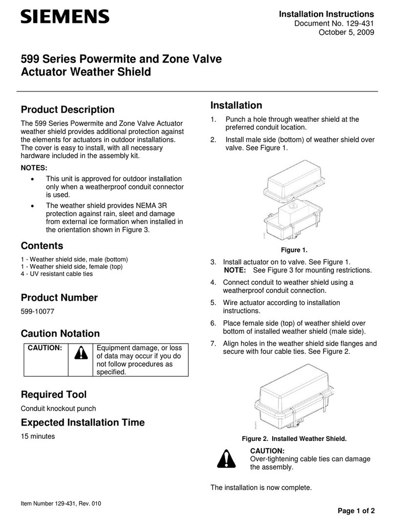 Siemens Flowrite 599 Series User manual