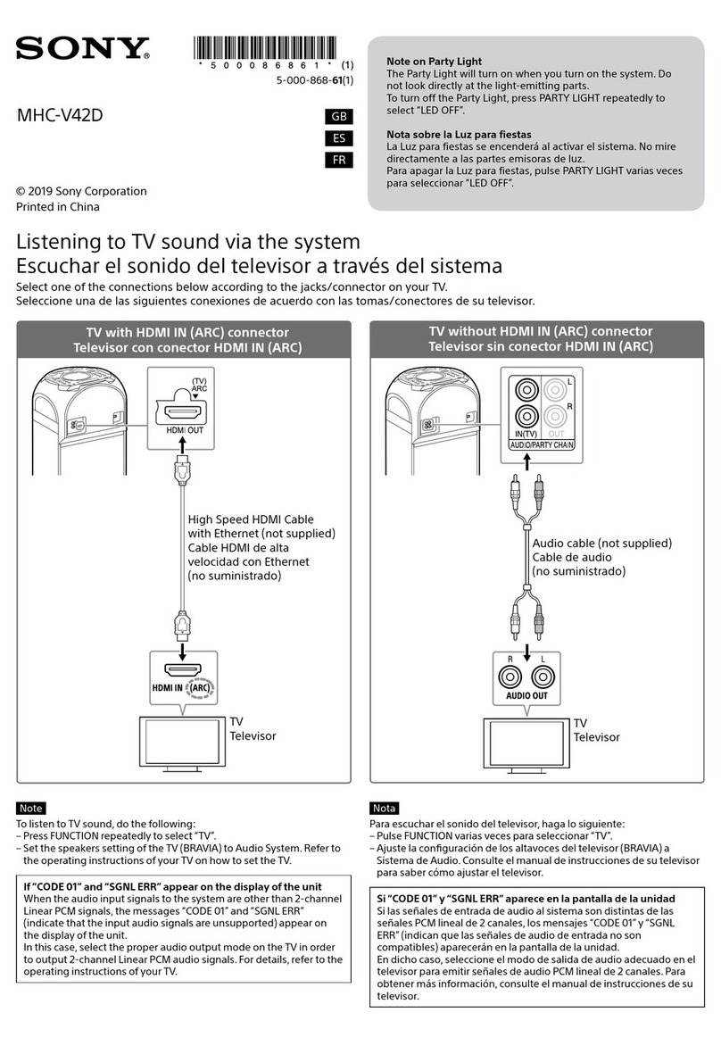 Sony MHC-V42D User manual