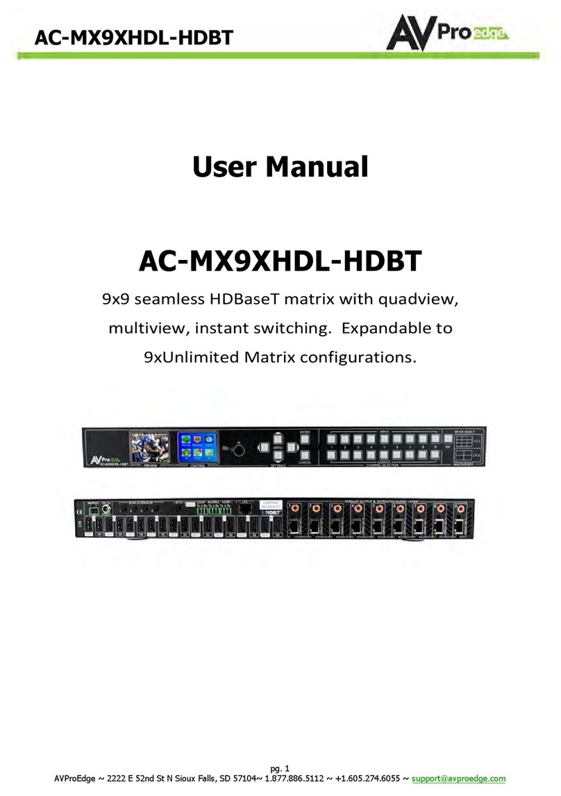 AVPro Edge AC-MX9XHDL-HDBT User manual
