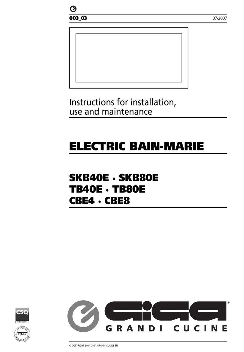 GIGA SKB40E Instructions for installation, use and maintenance