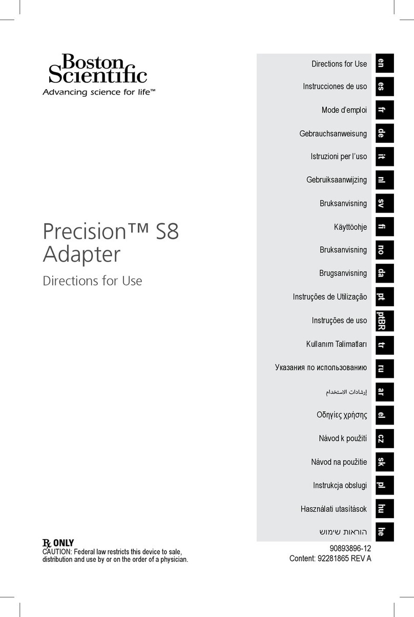 Boston Scientific Precision S8 Series Directions for use
