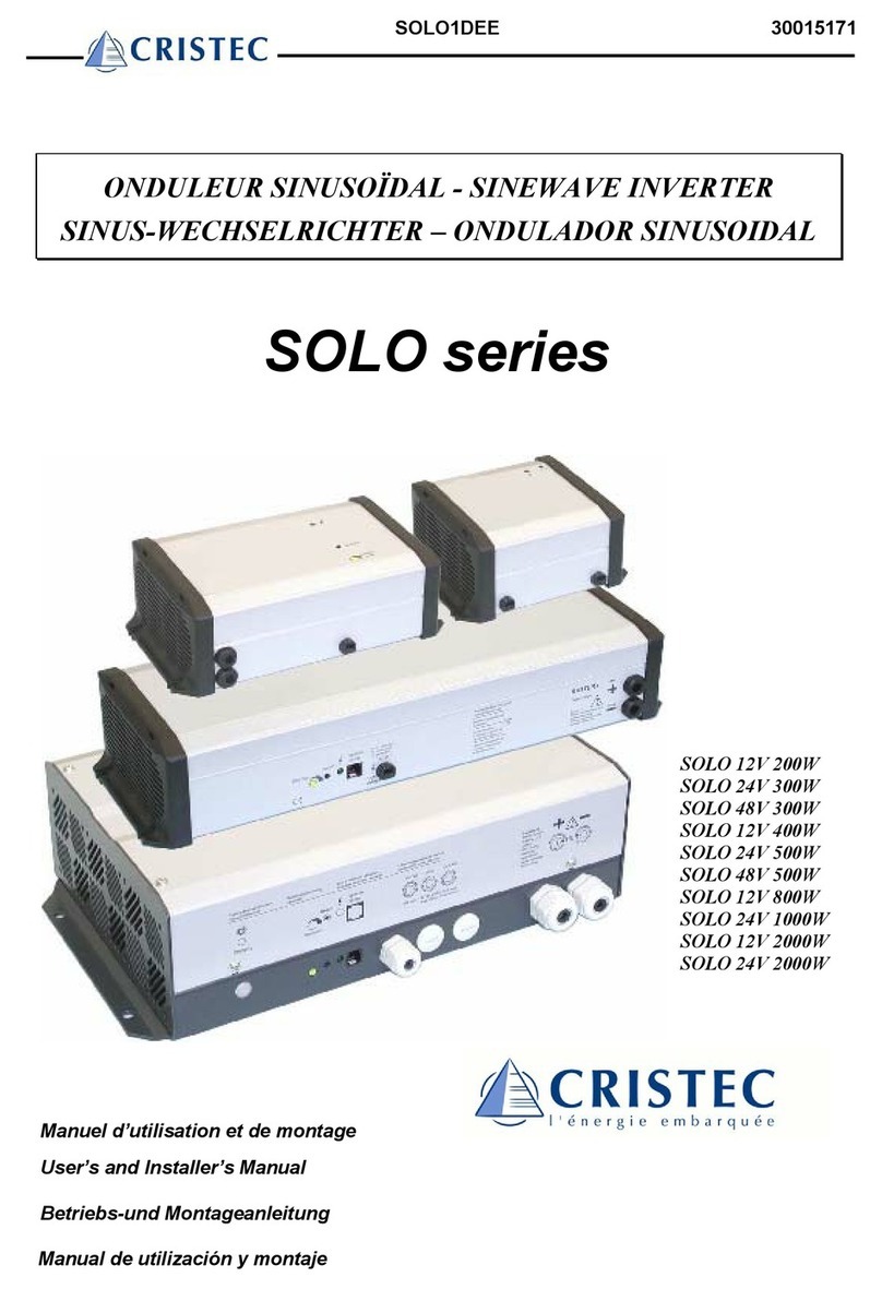 Cristec SOLO Series User's and installer's manual