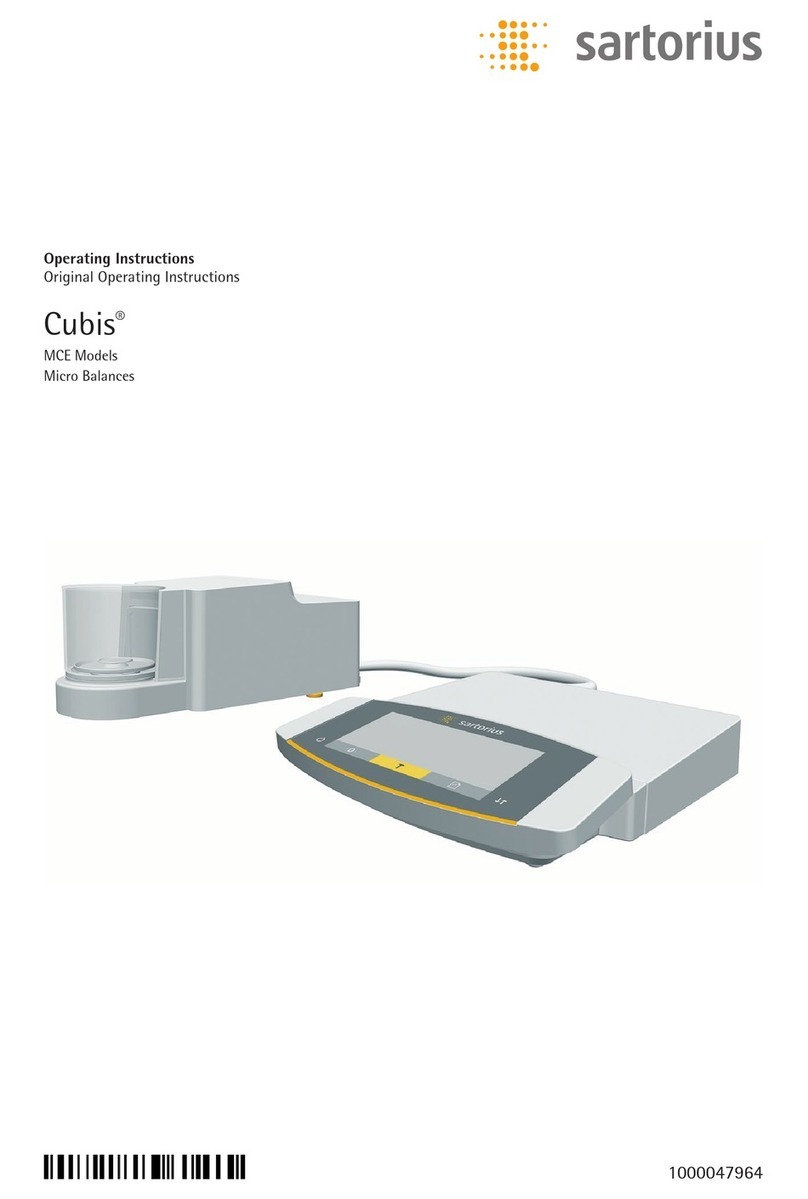 Sartorius Cubis MCE Series operating instructions