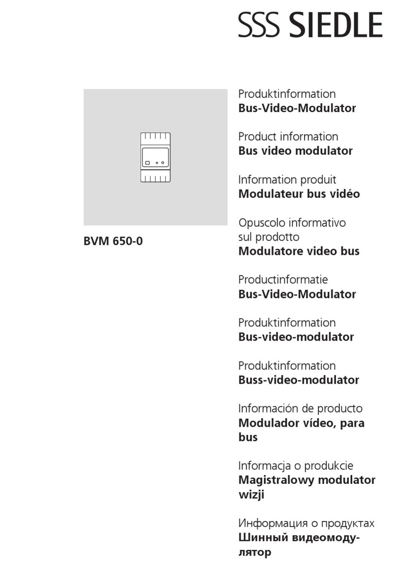 SSS Siedle BVM 650-0 User manual