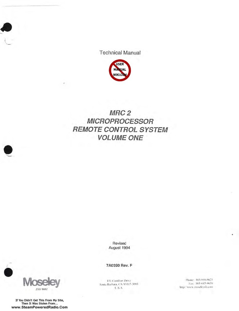 Moseley MRC2 User manual