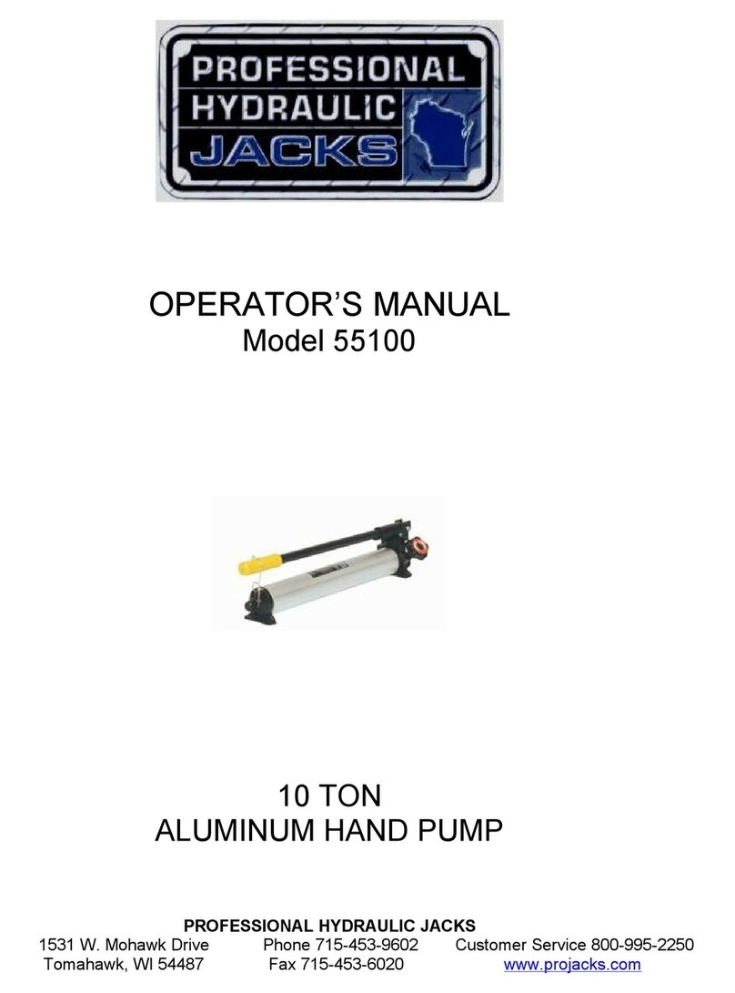 PROFESSIONAL HYDRAULIC JACKS 55100 Operator's manual