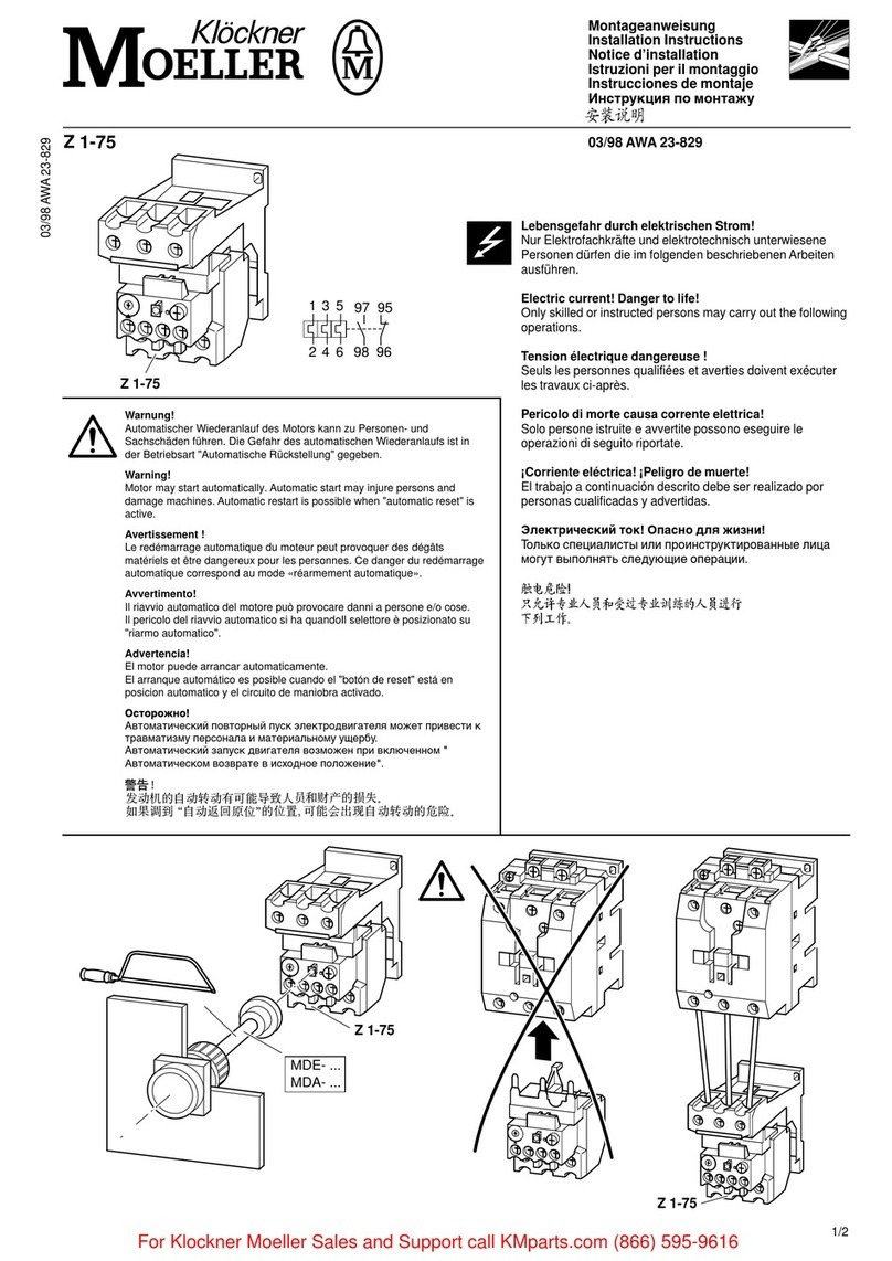 Moeller Z 1-75 installation instructions
