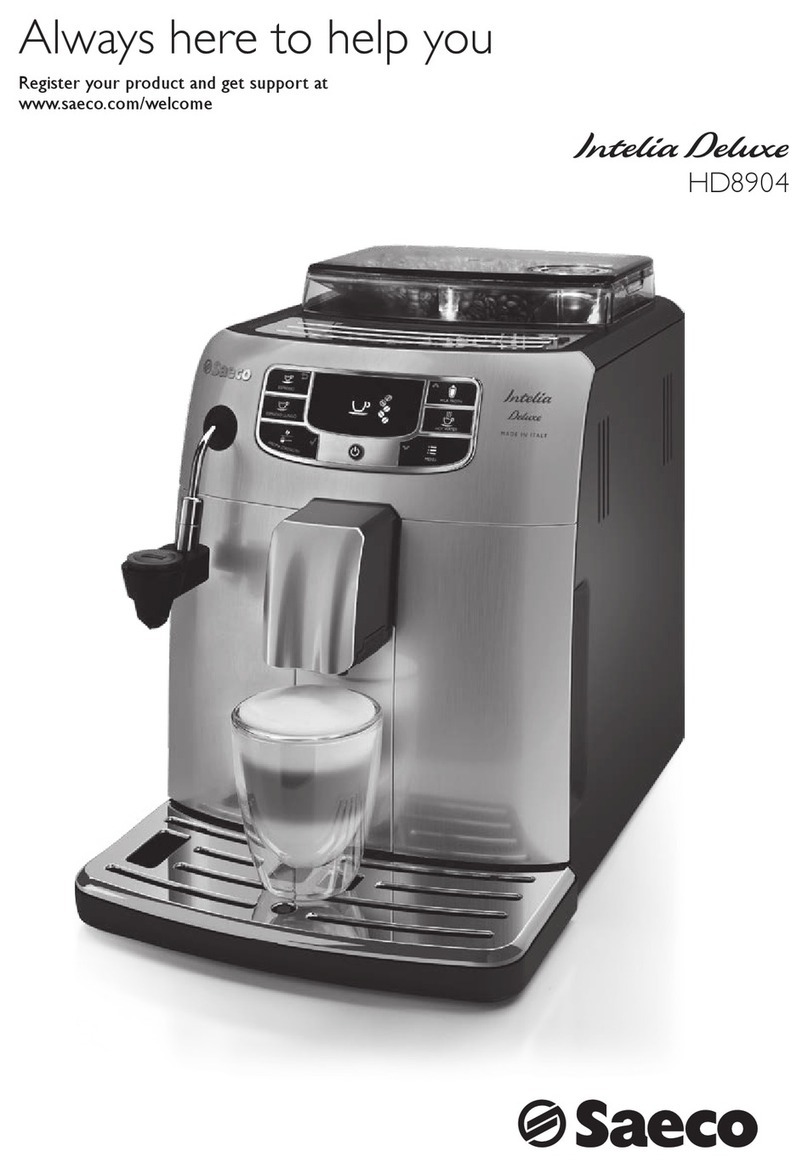 Saeco Intelia Deluxe HD8904 quick start guide