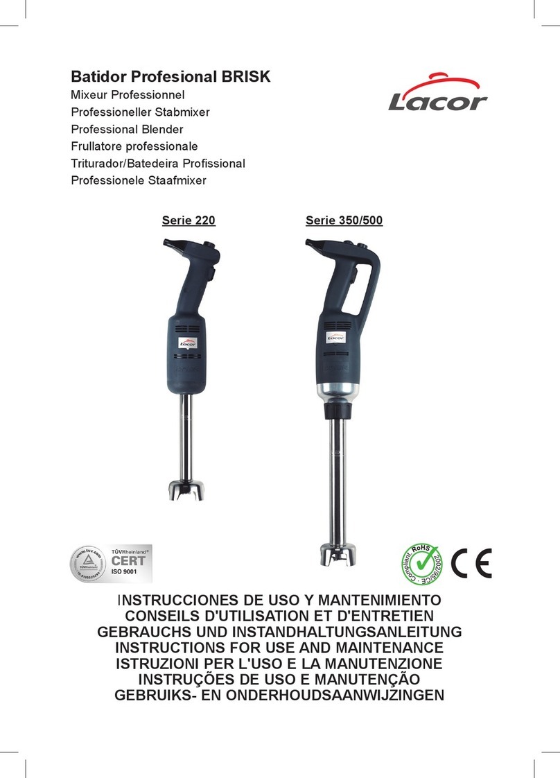 Lacor 350 Series Instructions for use and maintenance