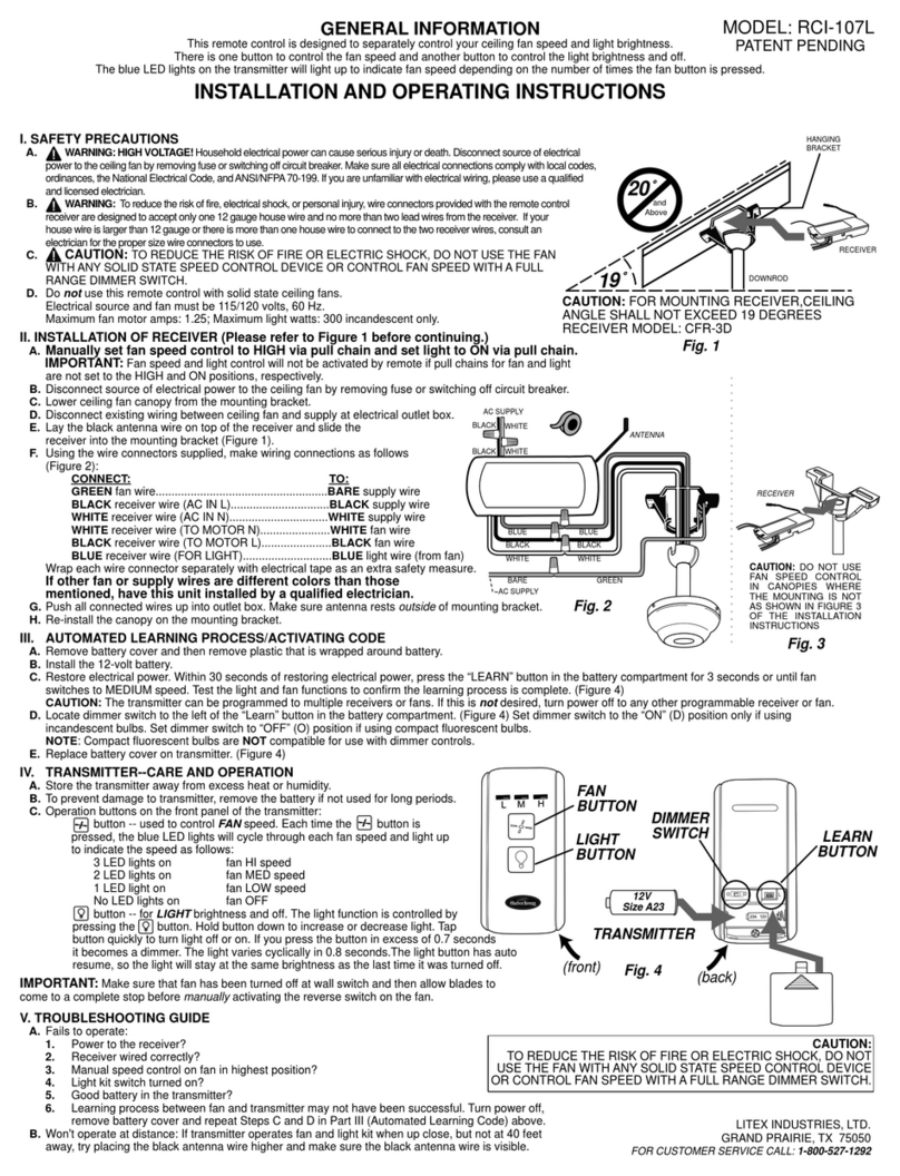 Litex RCI-107L Installation and operating instructions