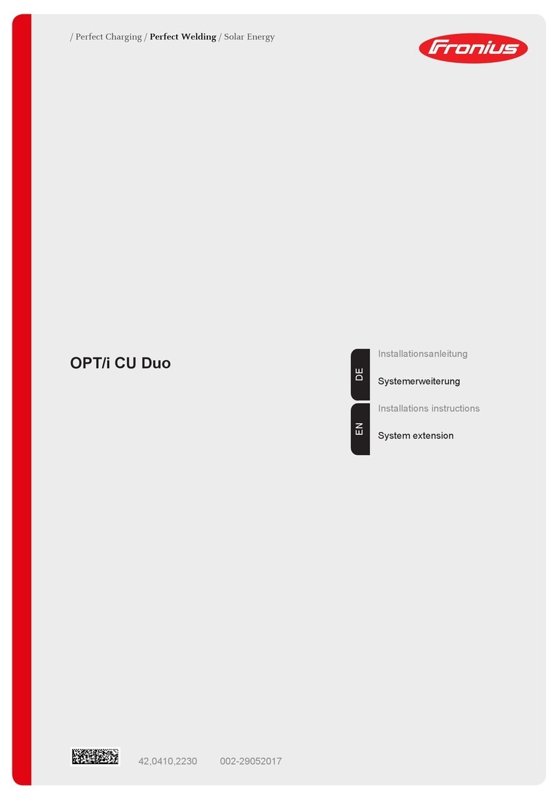 FRO­NIUS OPT/i CU Duo User manual