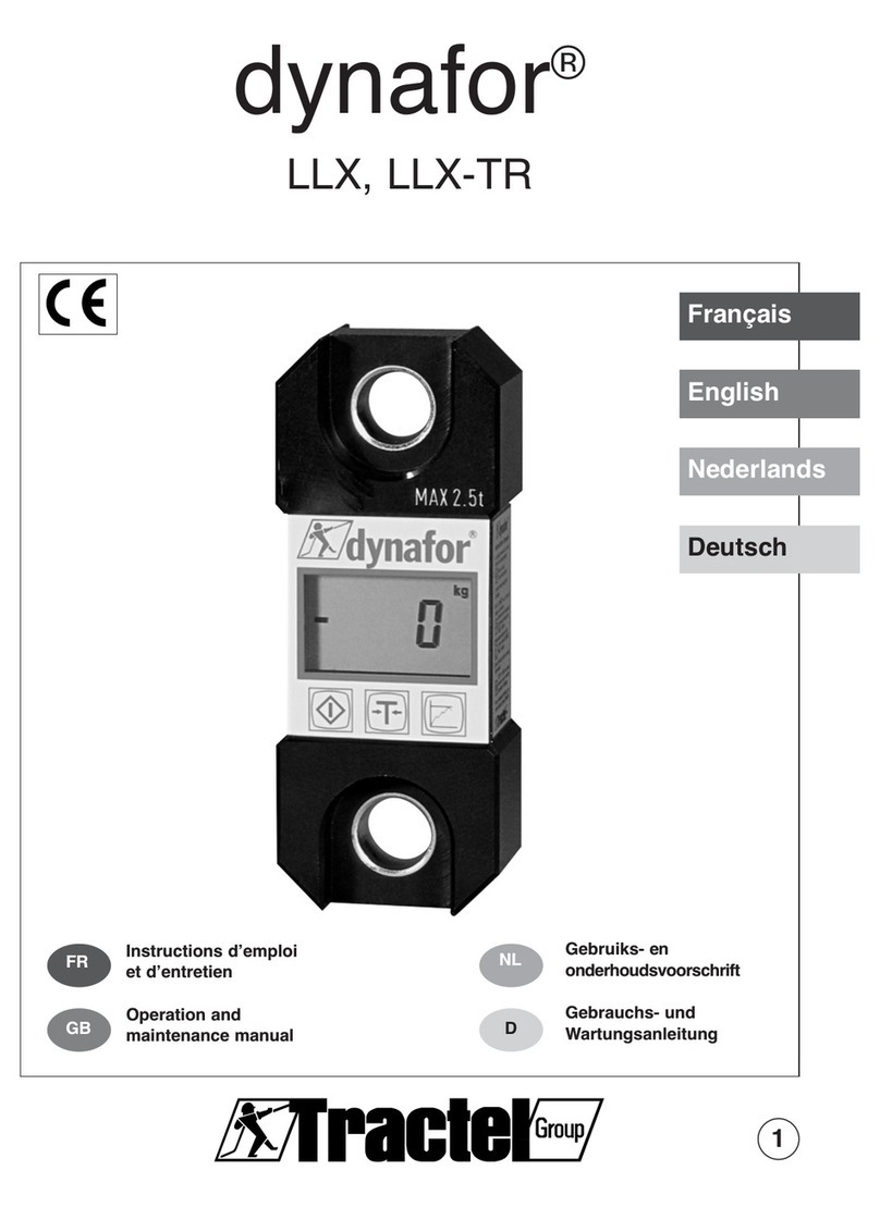 Tractel Dynafor LLX-TR Operation and maintenance manual