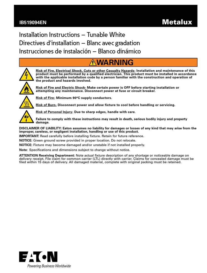 Eaton Metalux User manual