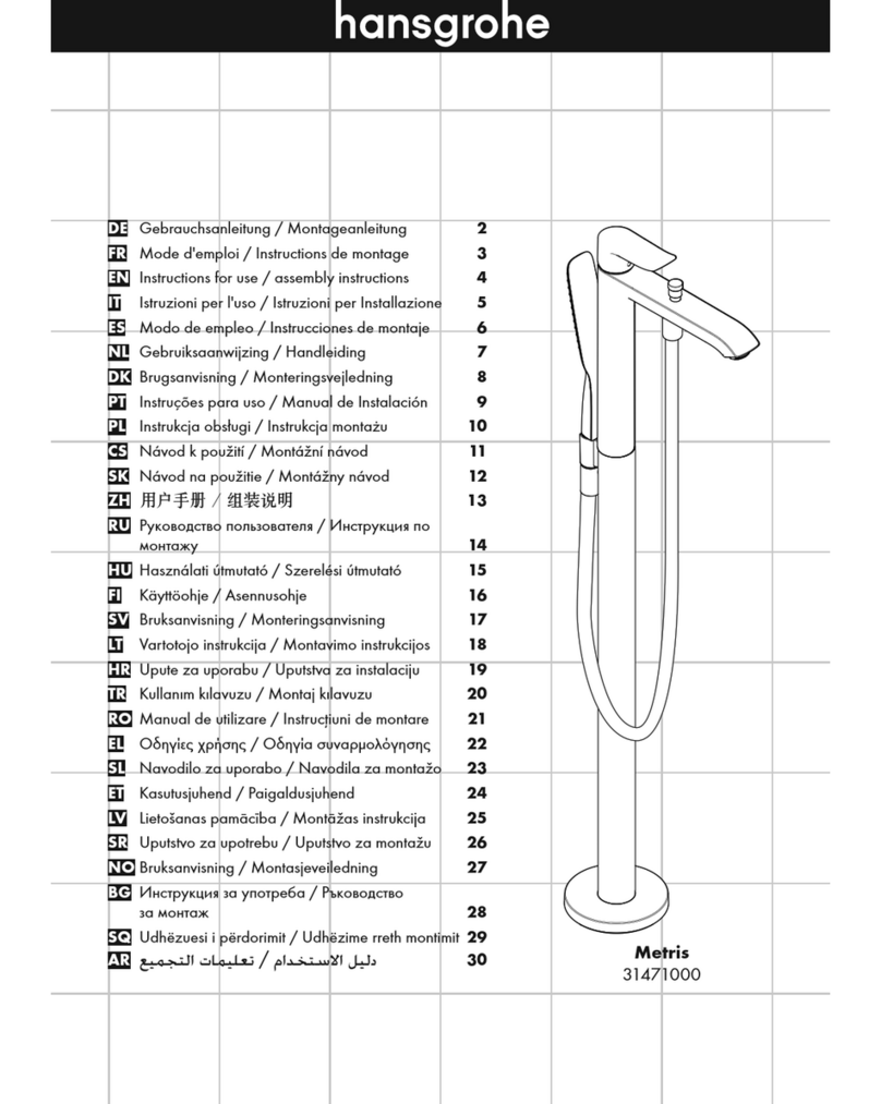 Hans Grohe Metris User manual Hans Grohe Metris User manual