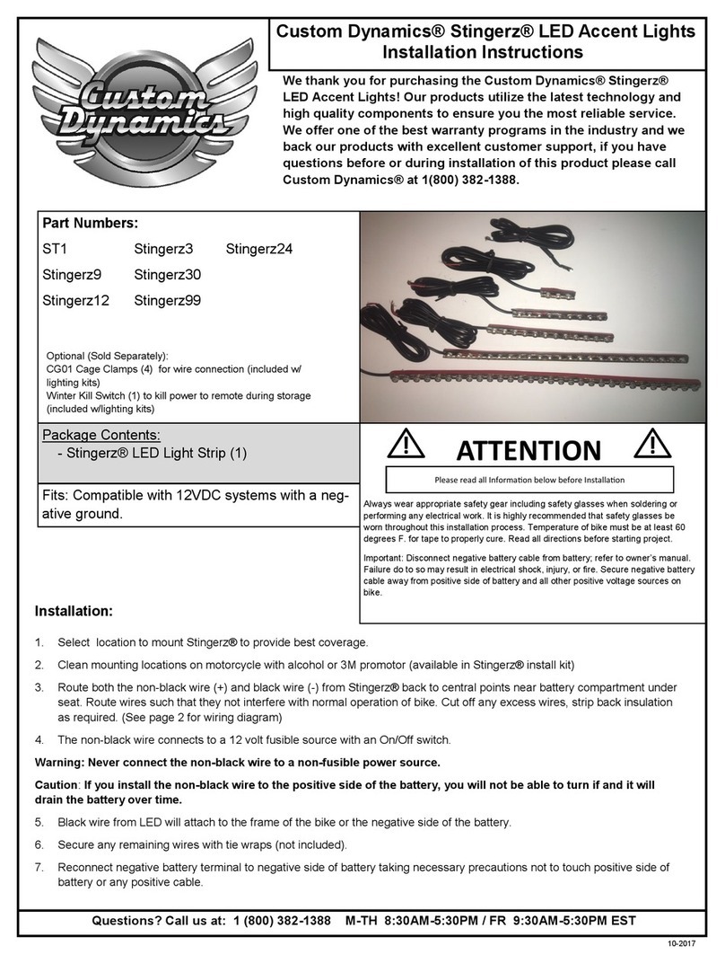 Custom Dynamics Stingerz ST1 installation instructions