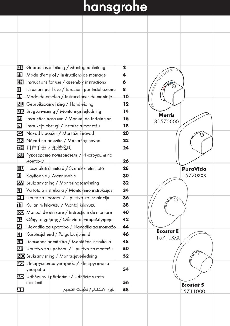 Hans Grohe Metris User manual