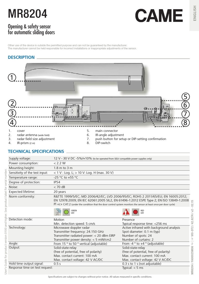 CAME MR8204 User manual