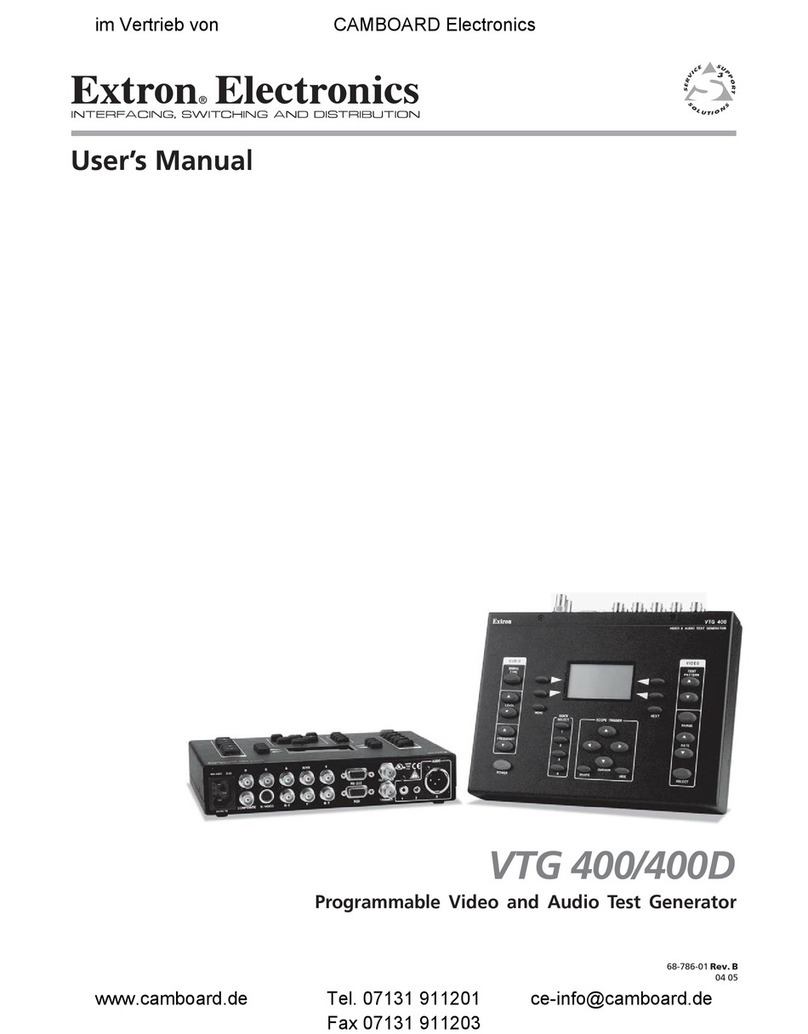 Extron electronics VTG 400 User manual