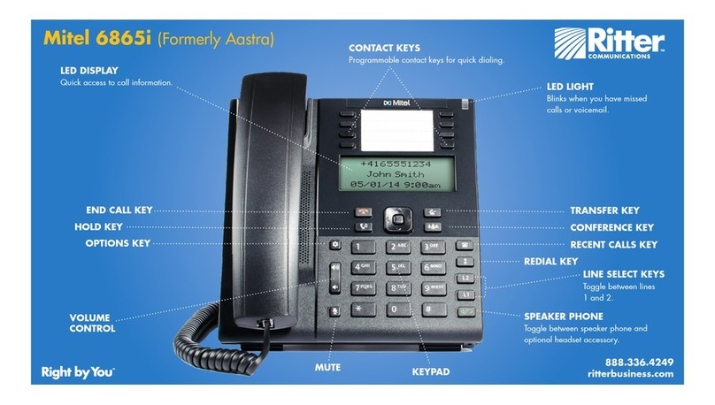 Mitel 6865i User manual Mitel 6865i User manual