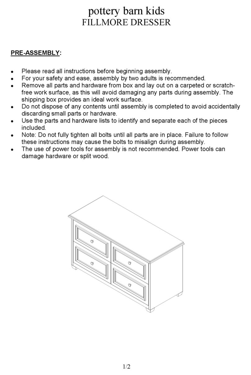 pottery barn kids FILLMORE quick start guide
