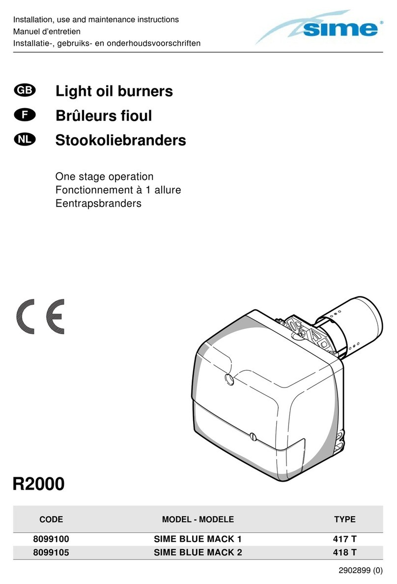 Sime SIME BLUE MACK 1 Installation, use and maintenance instructions Sime SIME BLUE MACK 1 Installation, use and maintenance instructions