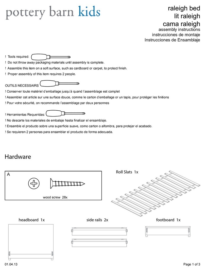 pottery barn kids Raleigh Assembly instructions
