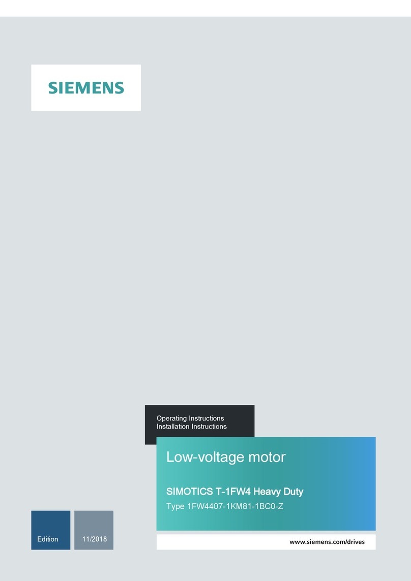 Siemens SIMOTICS T-1FW4407-1KM81-1BC0-Z User manual