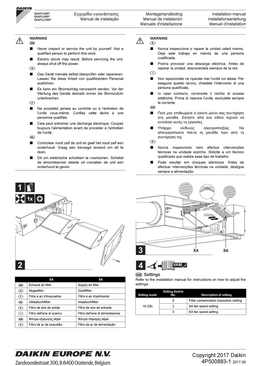 Daikin EKAFVJ50F Series User manual