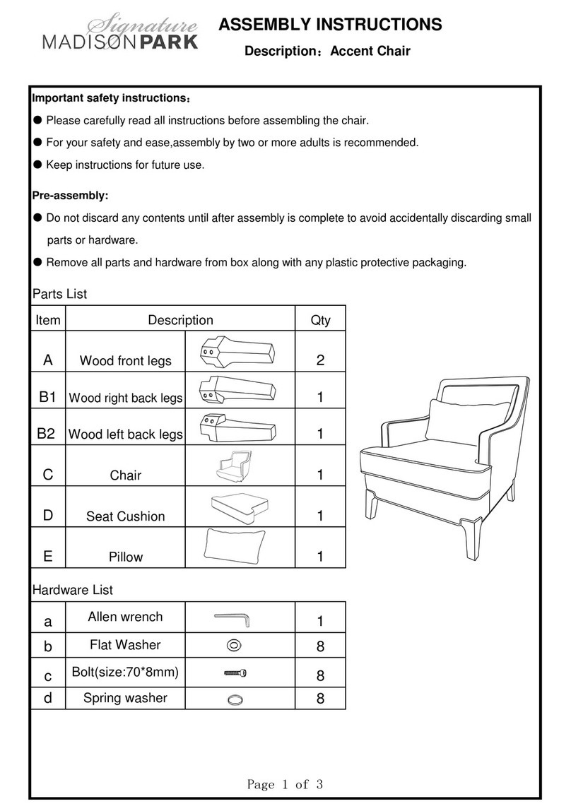 Madison Park Signature Collin Assembly instructions Madison Park Signature Collin Assembly instructions