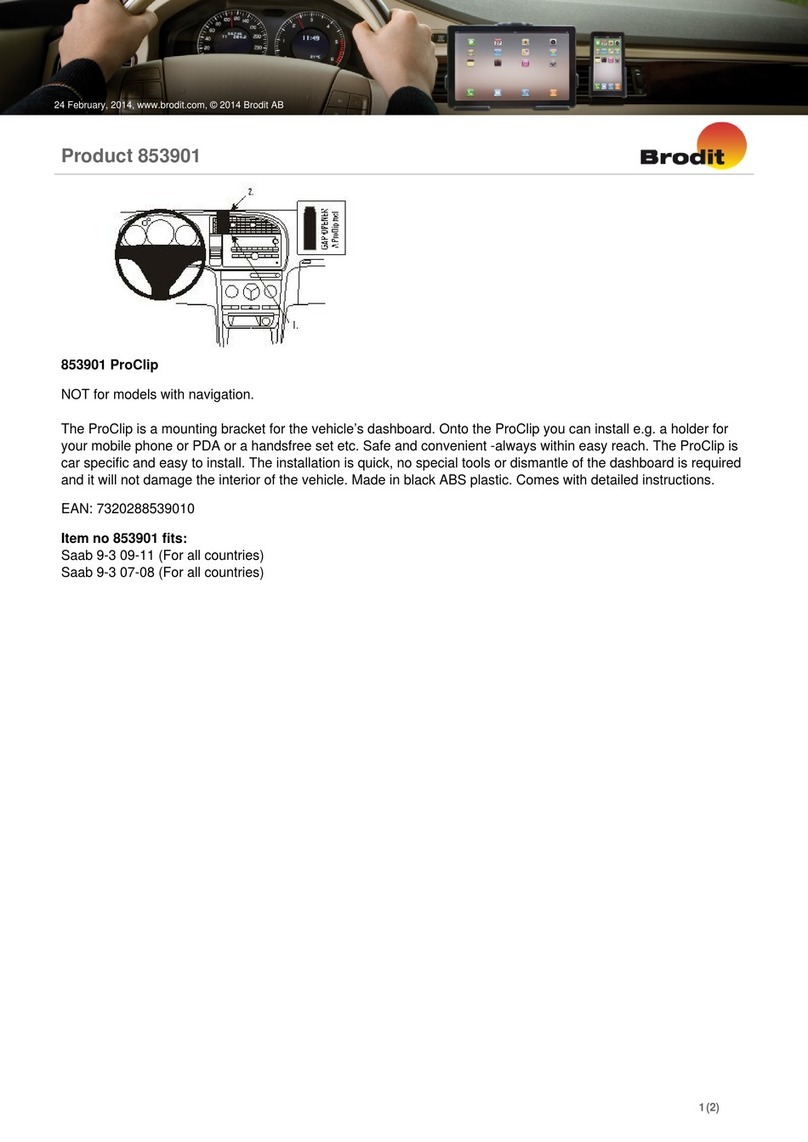 Brodit ProClip 853901 User manual Brodit ProClip 853901 User manual