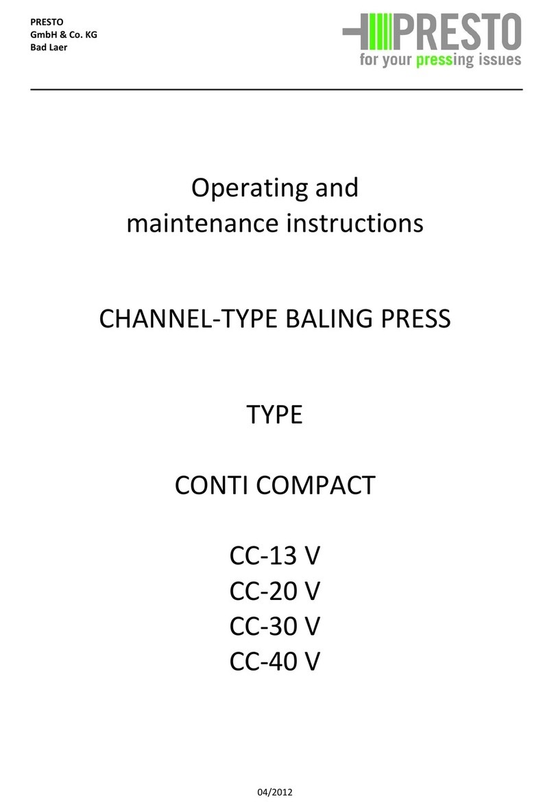 Presto Conti Compact Series Operating and maintenance instructions