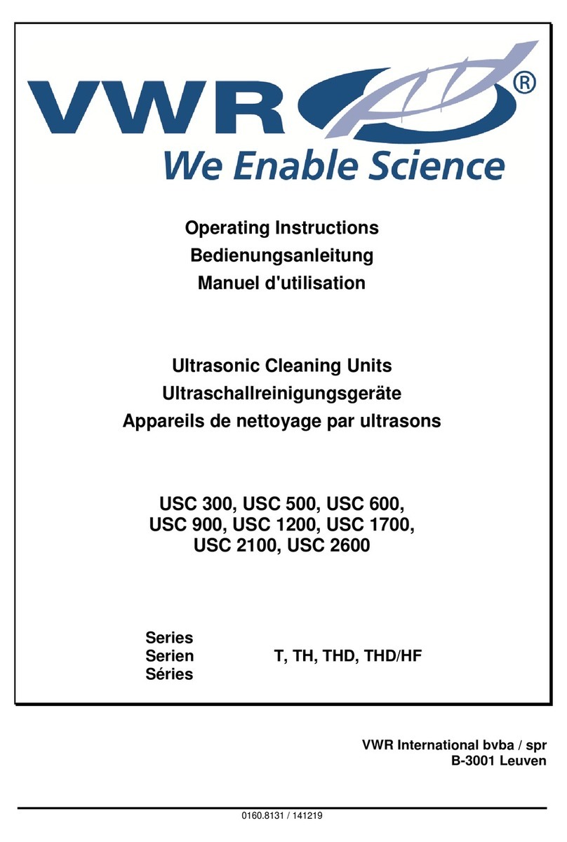 VWR T Series operating instructions