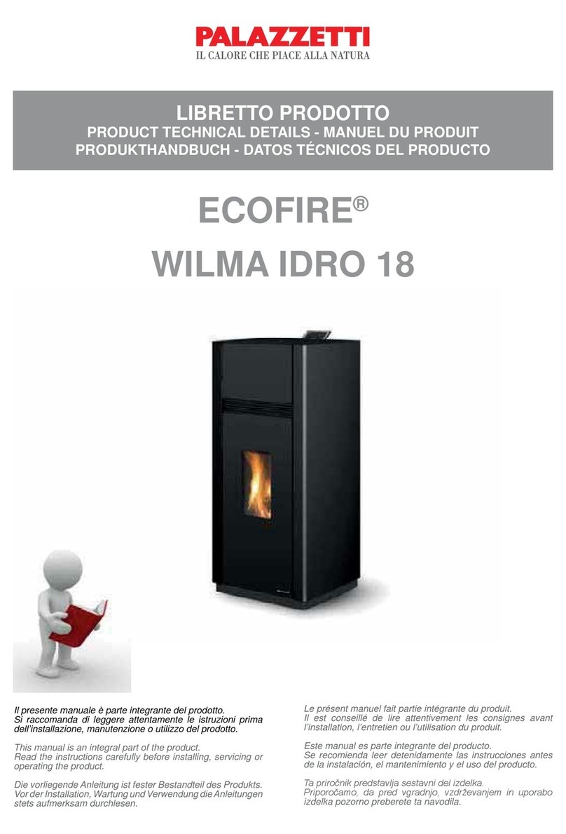 Palazzetti ECOFIRE WILMA IDRO 18 PRODUCT TECHNICAL DETAILS Palazzetti ECOFIRE WILMA IDRO 18 PRODUCT TECHNICAL DETAILS