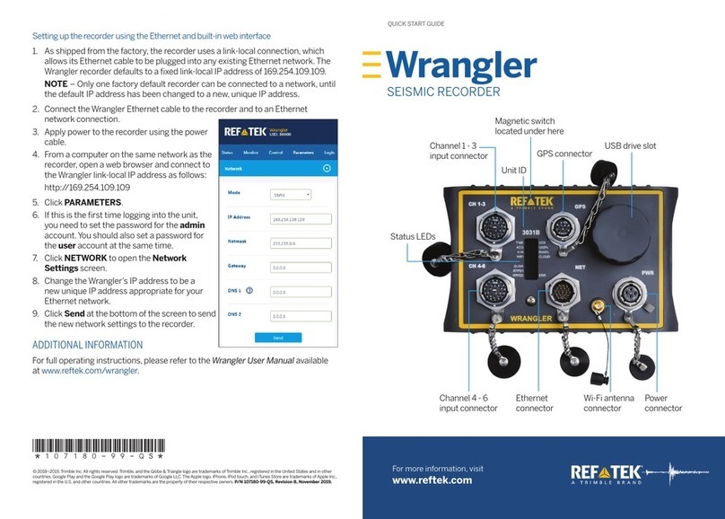 Reftek Wrangler User manual