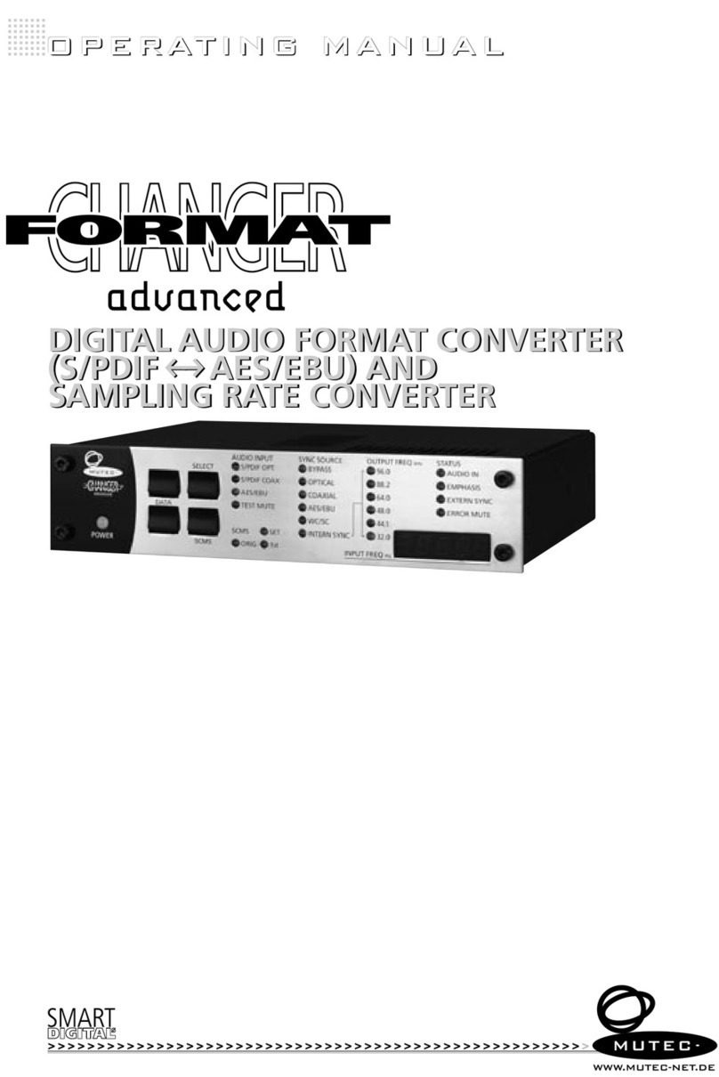 Mutec FORMAT CHANGER advanced User manual