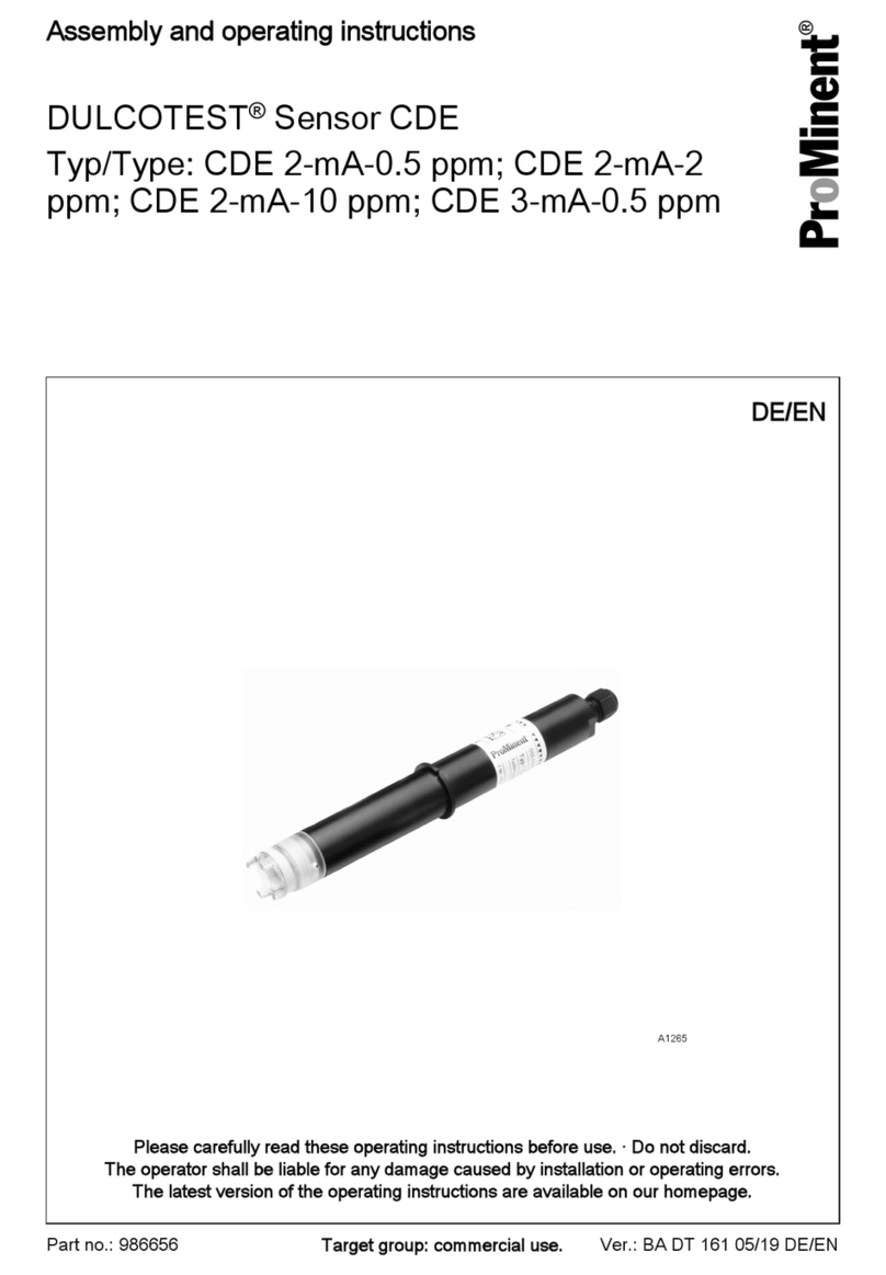 ProMinent DULCOTEST CDE Series Assembly and operating instructions