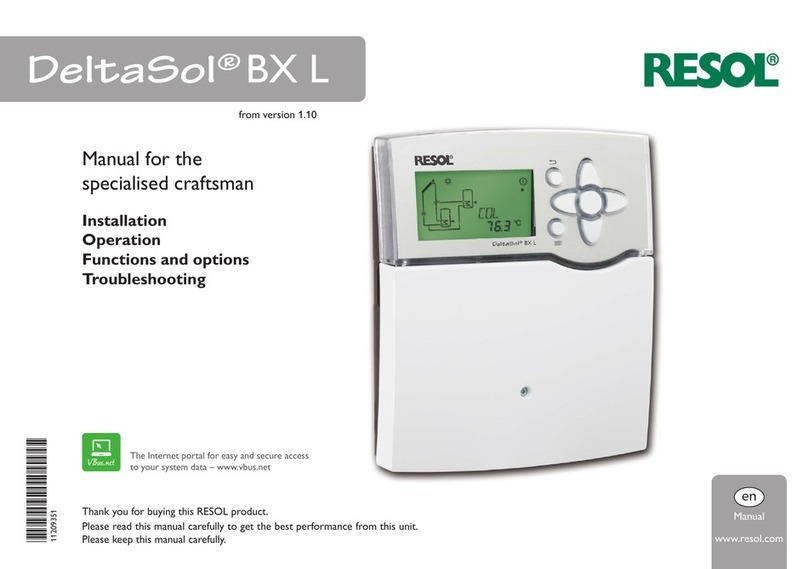 Resol DeltaSol BX L User manual