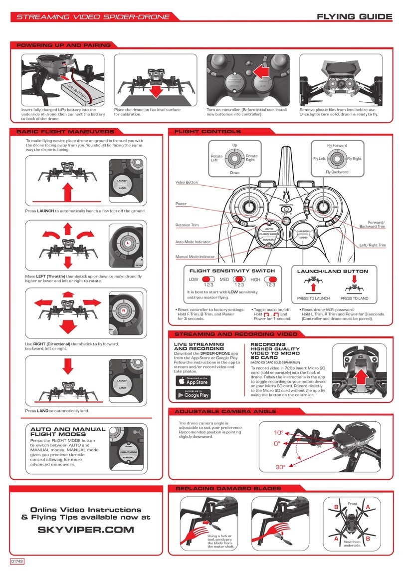 sky viper Streaming Video Spider-Drone flying guide